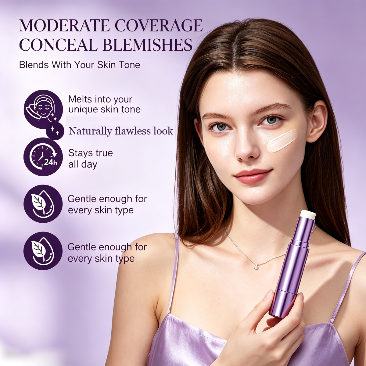 2-in-1 Dual-Ended Color-Adapting Glow Foundation Stick
