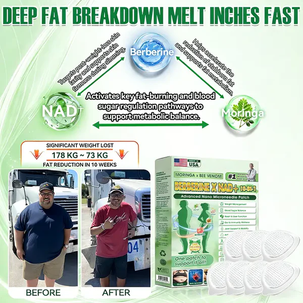 🧑‍⚕️🩺 Daily Wellness Support Patch – Moringa, Berberine & NAD+ Inspired Formula for Body Balance