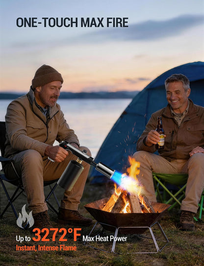 🔥High-Heat Propane Torch – Adjustable Flame Torch for BBQ, Grilling & Charcoal Lighting, Soldering & Outdoor Use