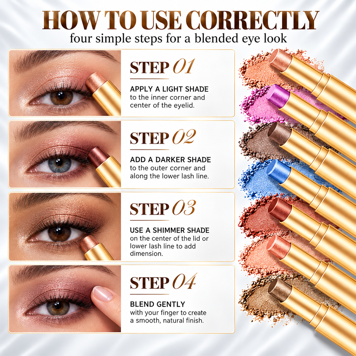 3 Color Eyeshadow Stick