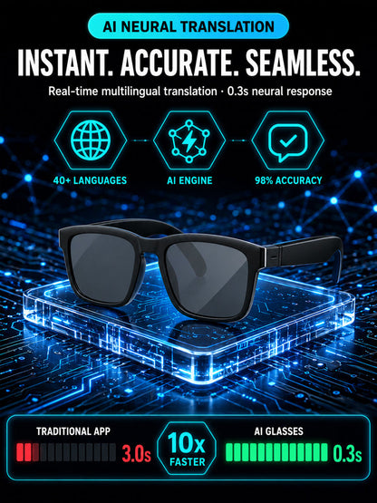 🔥👓 AI Smart Glasses – Offline Translation, Zoom & Smart Exploration