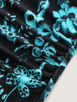 Two-Piece Floral Print Ruched Mesh Swimsuit 17