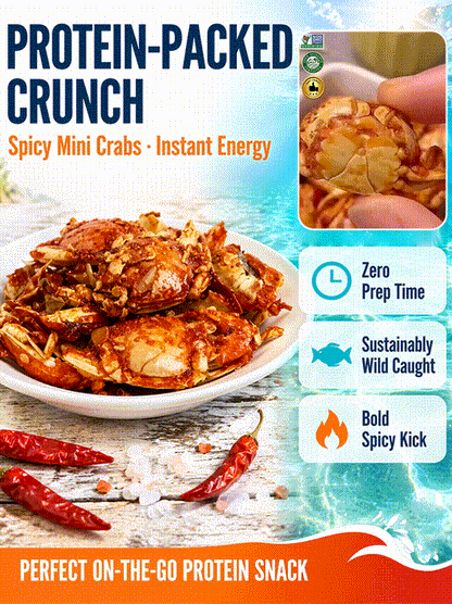 🦀 Spicy Crispy Baby Crabs – Ready-to-Eat Deep-Sea Crab Snack
