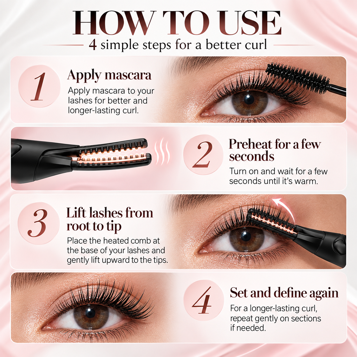 💥 Daily Sales of 5k+ Electric Eyelash Curler for Instant Glam ✨ Blink & Dazzle! 👁️
