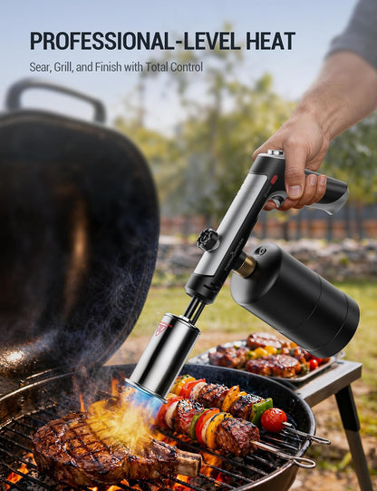 🔥High-Heat Propane Torch – Adjustable Flame Torch for BBQ, Grilling & Charcoal Lighting, Soldering & Outdoor Use