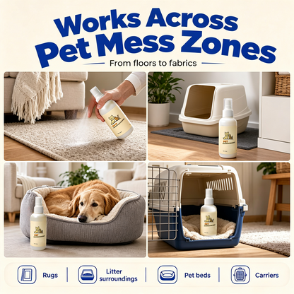 🐾💨 Enzyme Pet Odor Eliminator Spray – Bio-Enzyme Formula for Sofas, Carpets & Floors🏠✨