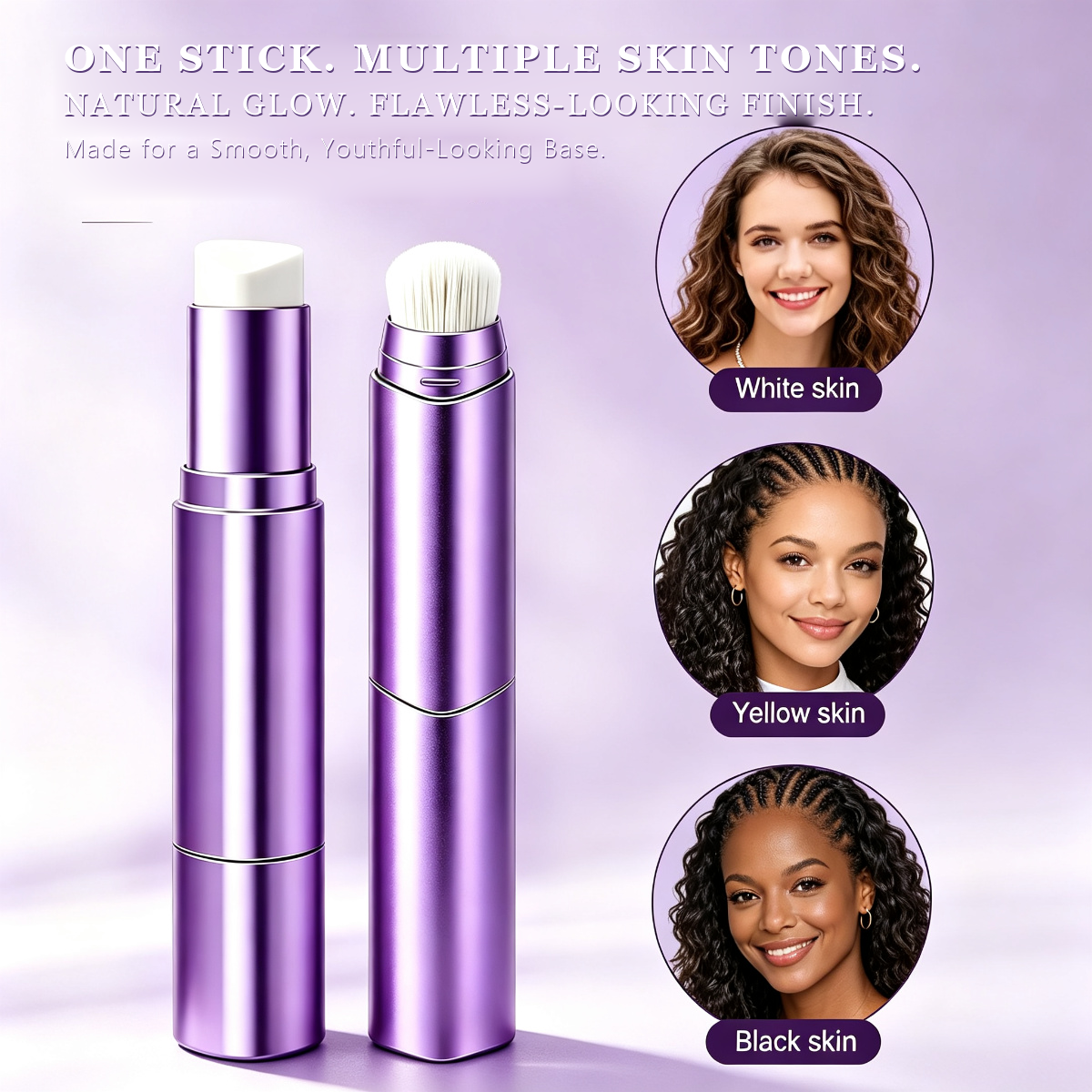 2-in-1 Dual-Ended Color-Adapting Glow Foundation Stick