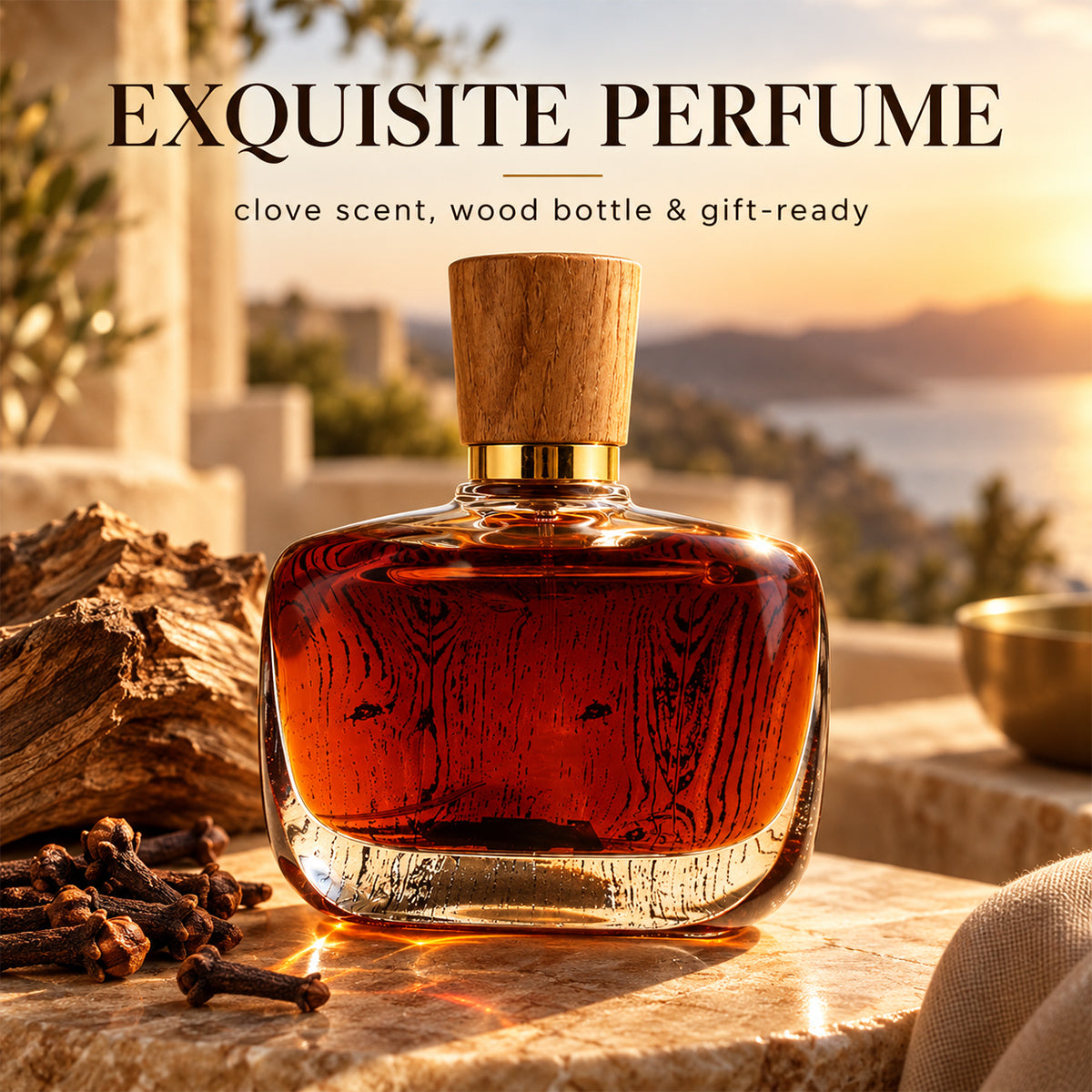 ✨ Eexquisite Clove Perfume – Warm Spiced Fragrance with a Distinctive Wood-Inspired Bottle
