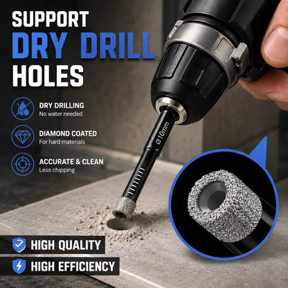 🔥6 Pcs Diamond Drill Bits Set, Brazed Diamond Drill Bits for Precision Drilling