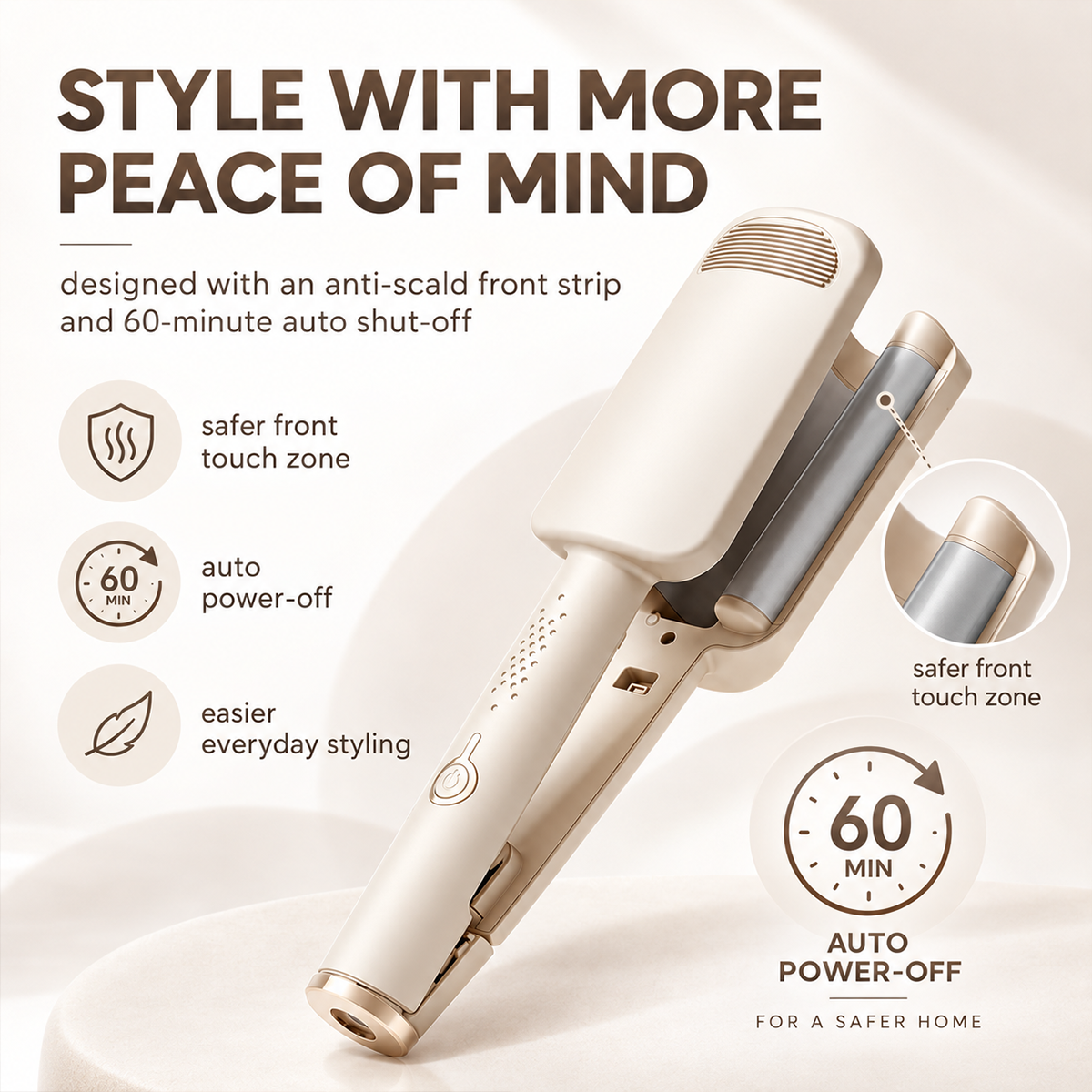 💇 ♀️✨ 32mm Wavy Hair Curler – Create Soft, Natural Waves at Home 🌸💕