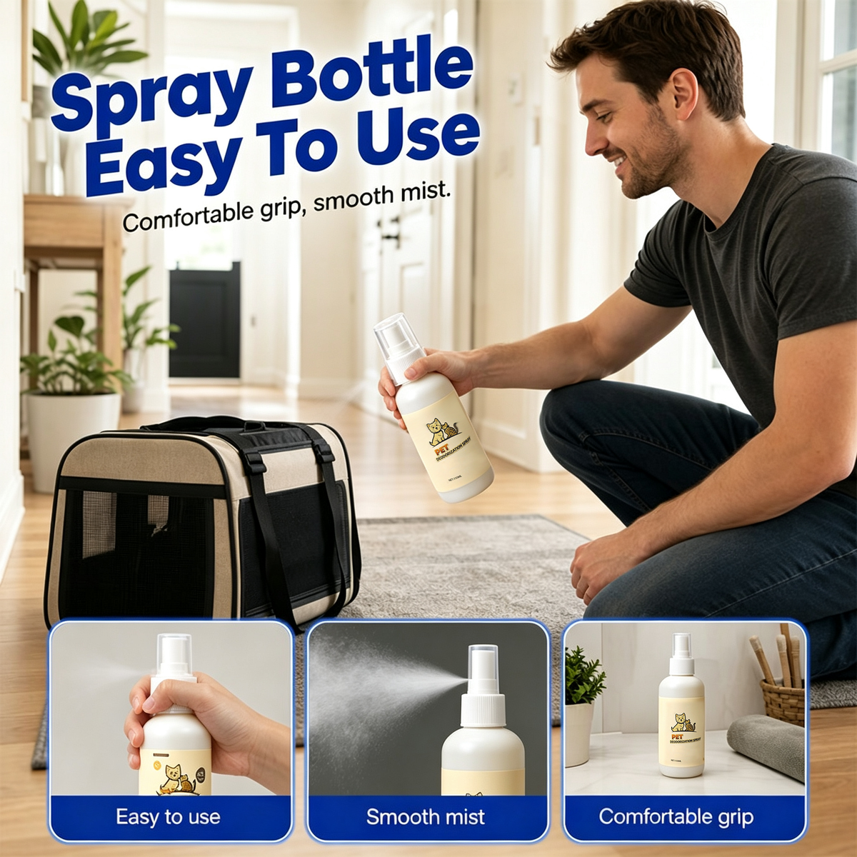 🐾💨 Enzyme Pet Odor Eliminator Spray – Bio-Enzyme Formula for Sofas, Carpets & Floors🏠✨