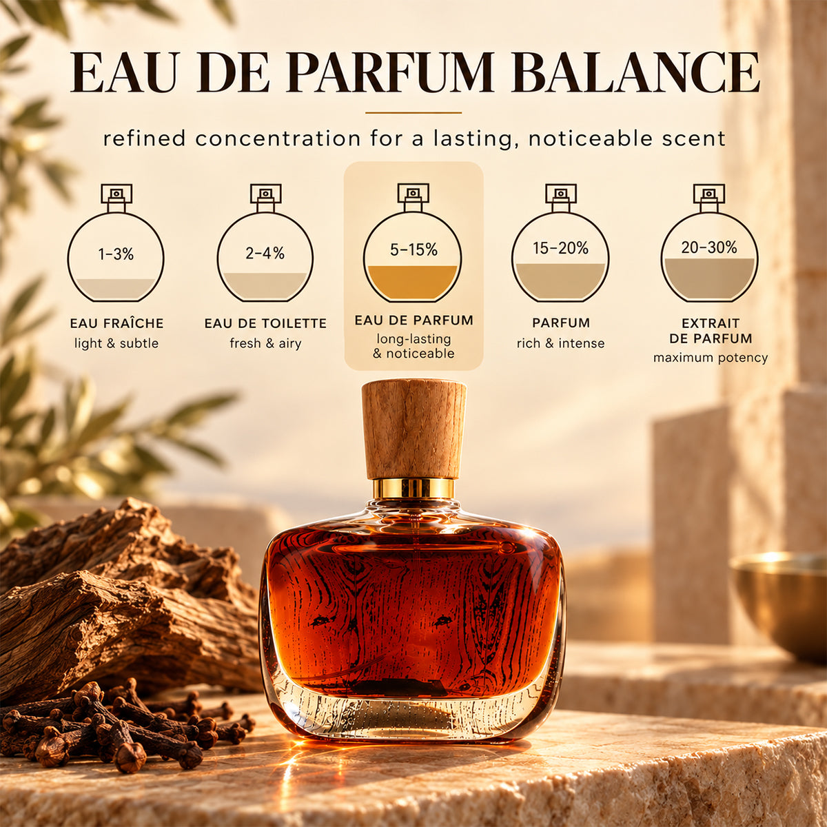 ✨ Eexquisite Clove Perfume – Warm Spiced Fragrance with a Distinctive Wood-Inspired Bottle