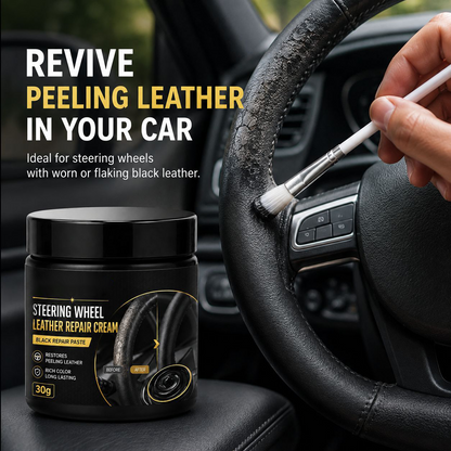 🚗 Leather Steering Wheel Care Cream – Matte Finish, Non-Greasy & Restores Worn Leather