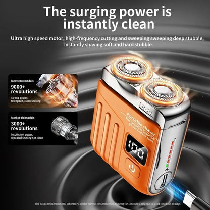 R-19 Luggage Electric Shaver, Mini Shavers for Men, Electric Portable Beard Shaver Razor
