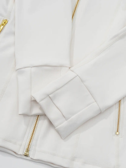 Golden Zipper Sport Jacket & 25" Leggings Set
