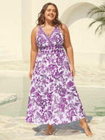 Two-Piece Floral Print Ruched Mesh Swimsuit 65
