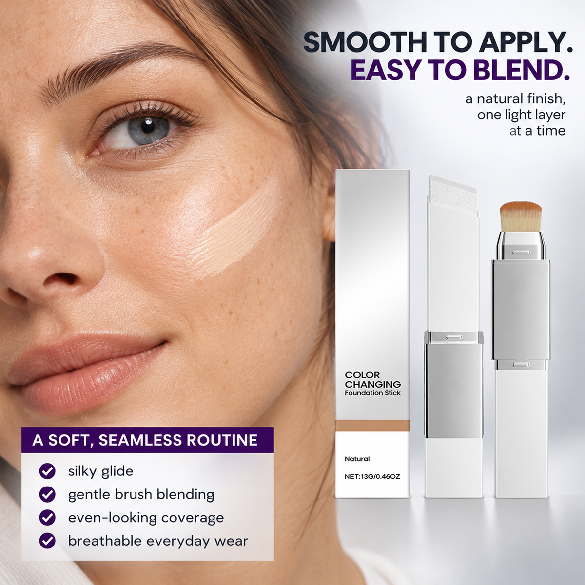 2-in-1 Color Changing Foundation Stick