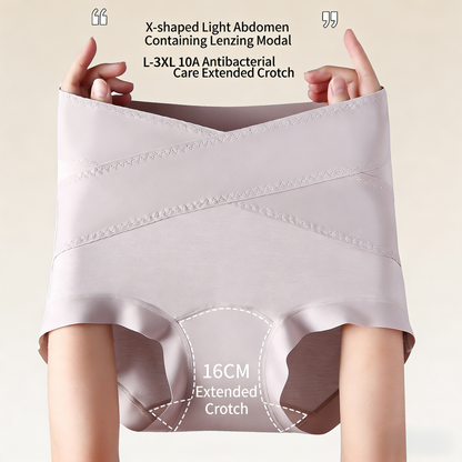 Women's 60S Lenzing Modal Underwear High Waist Non-Stuck Crotch Hyaluronic Acid Mulberry Silk Extended Crotch