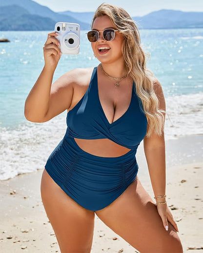 One Piece Swimsuits Push Up Tummy Control Bathing Suits