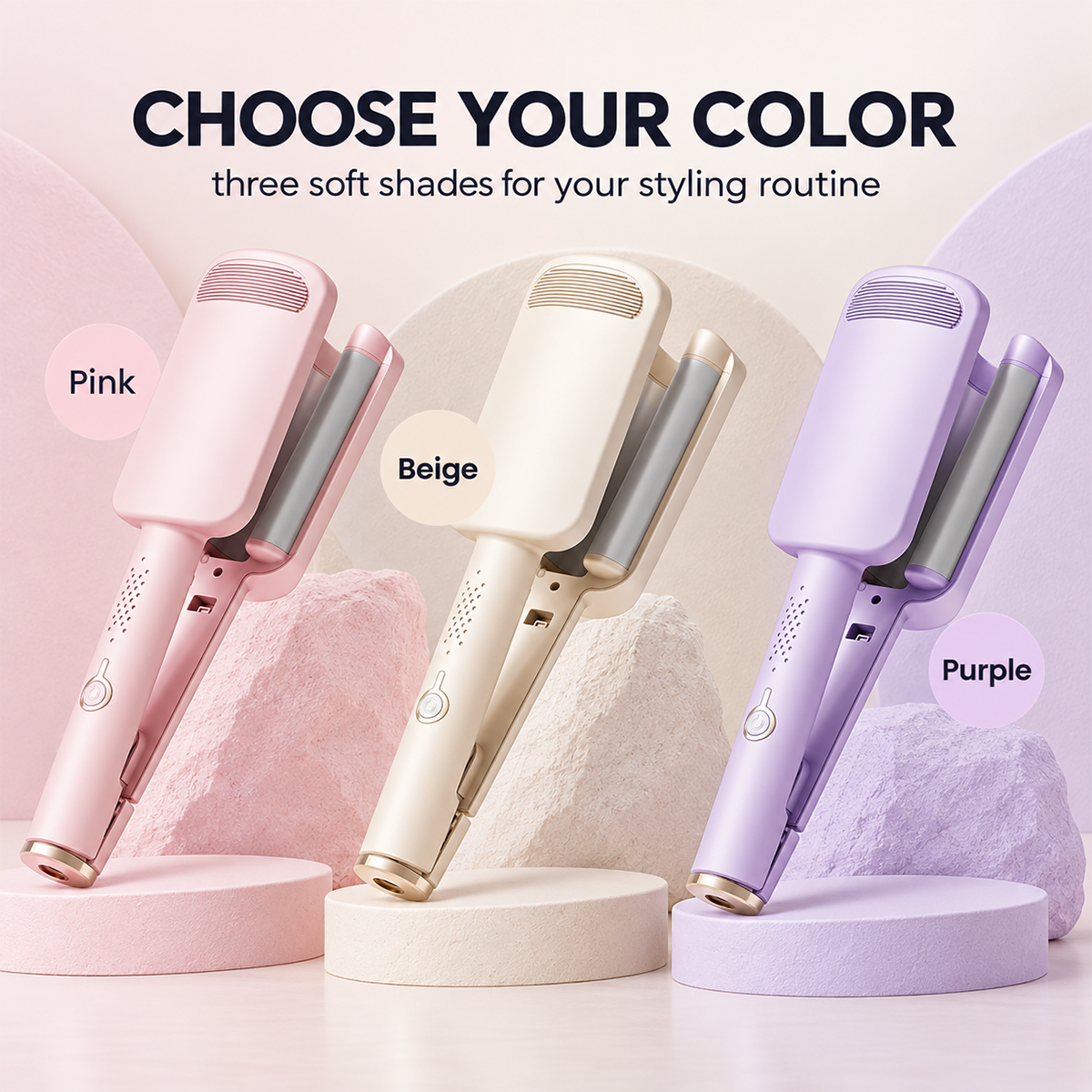 💇 ♀️✨ 32mm Wavy Hair Curler – Create Soft, Natural Waves at Home 🌸💕