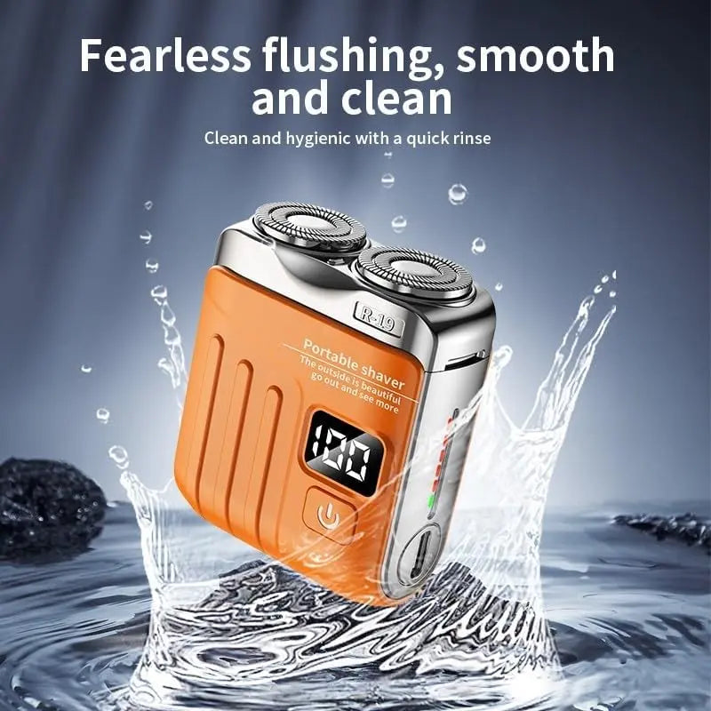R-19 Luggage Electric Shaver, Mini Shavers for Men, Electric Portable Beard Shaver Razor