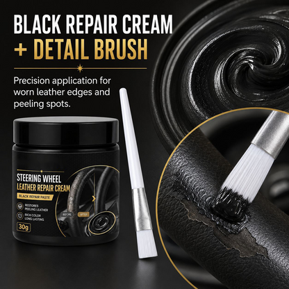 🚗 Leather Steering Wheel Care Cream – Matte Finish, Non-Greasy & Restores Worn Leather