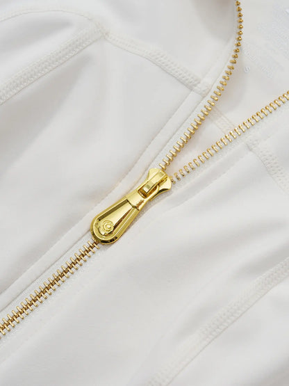 Golden Zipper Sport Jacket & 25" Leggings Set