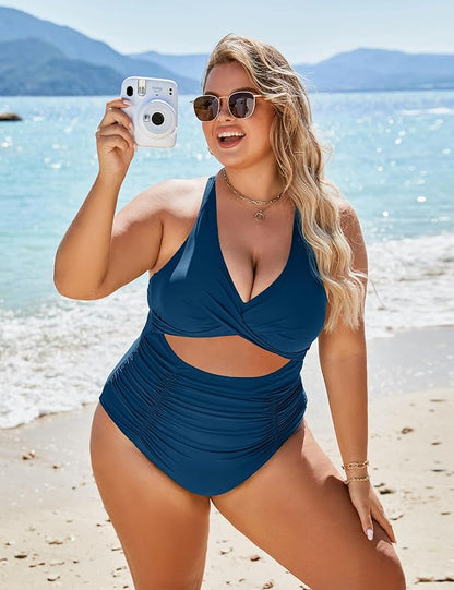 One Piece Swimsuits Push Up Tummy Control Bathing Suits