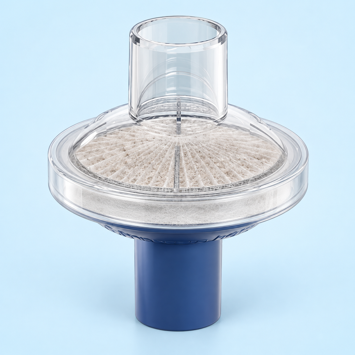 Illustration of discolored filter media