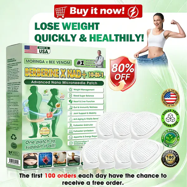 🧑‍⚕️🩺 Daily Wellness Support Patch – Moringa, Berberine & NAD+ Inspired Formula for Body Balance