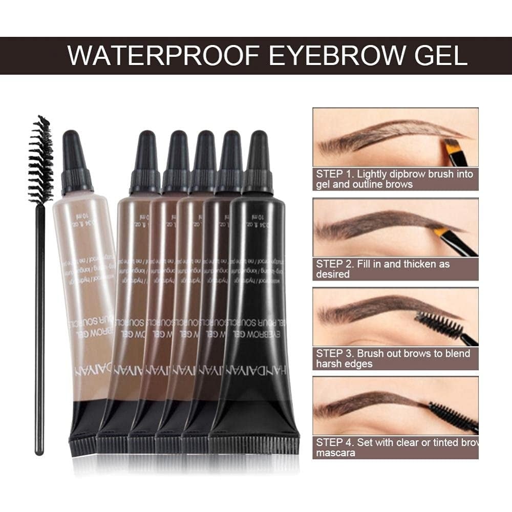 Long-lasting Waterproof Smudge-proof Liquid Eyebrow Gel/Tint(With Free Brush)