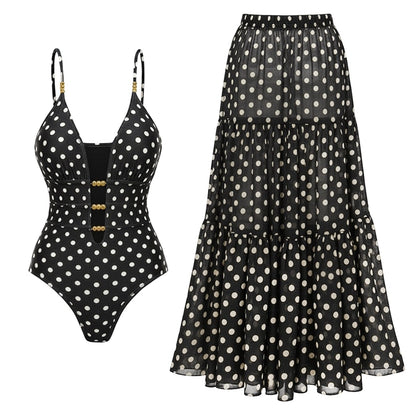 Hollowout Two Piece Swimsuit Set
