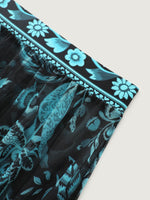 Two-Piece Floral Print Ruched Mesh Swimsuit 19