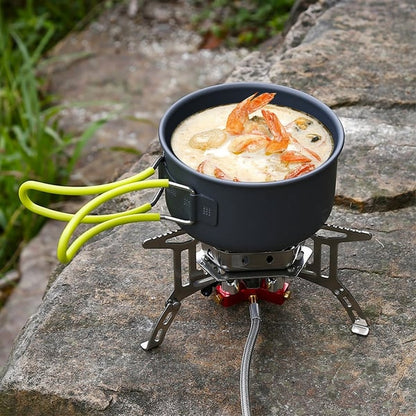 ⏰🔥Camping Gas Burner – 5800W, Piezo Ignition, Windproof 🔥