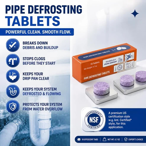 🔥 Powerful Drain Cleaning Tablets – Fast Pipe Declogging & Odor Removal