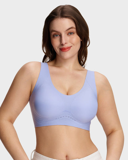 Wide-Strap Wireless Full-Cover Tank Bra
