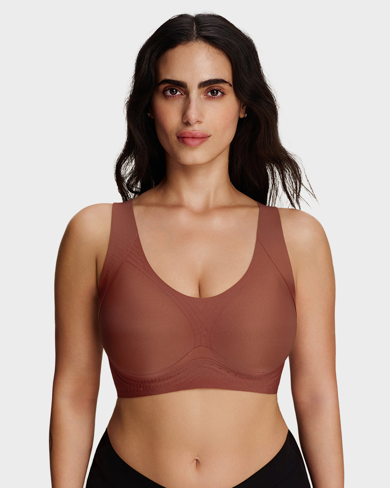 Wide-Strap Wireless Full-Cover Tank Bra