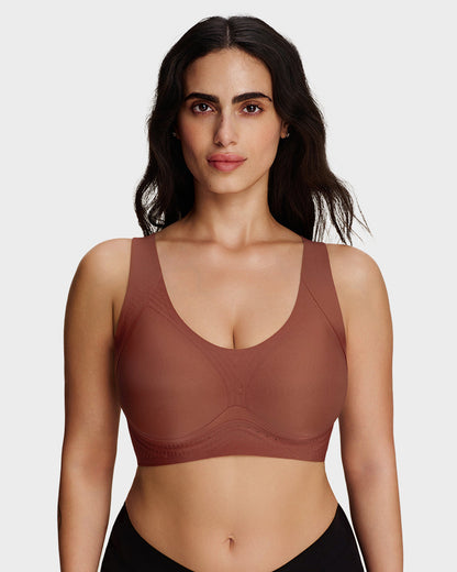 Wide-Strap Wireless Full-Cover Tank Bra