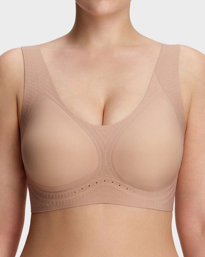 Wide-Strap Wireless Full-Cover Tank Bra