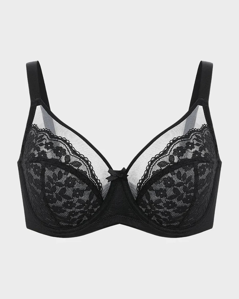 Floral Lace Minimizer Comfort Bra
