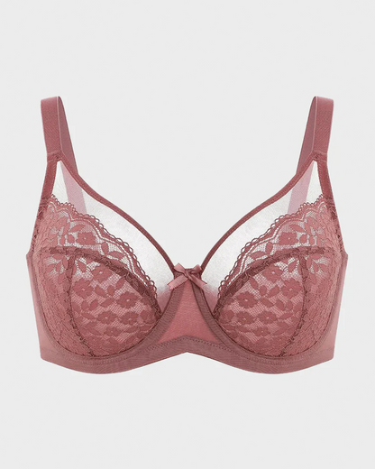 Floral Lace Minimizer Comfort Bra