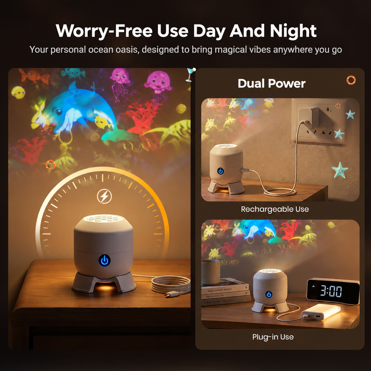 Ocean Night Light Projector