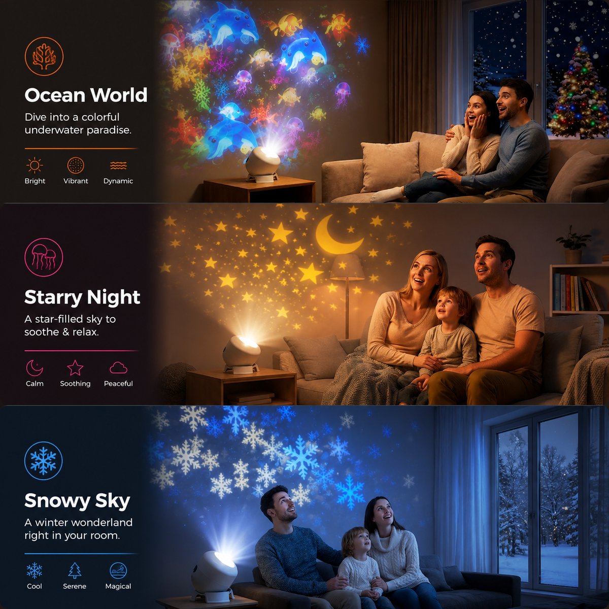 Ocean Night Light Projector