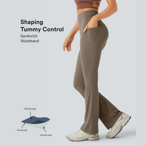 Ultra Sculpt High Waisted Tummy Control Flare Leggings