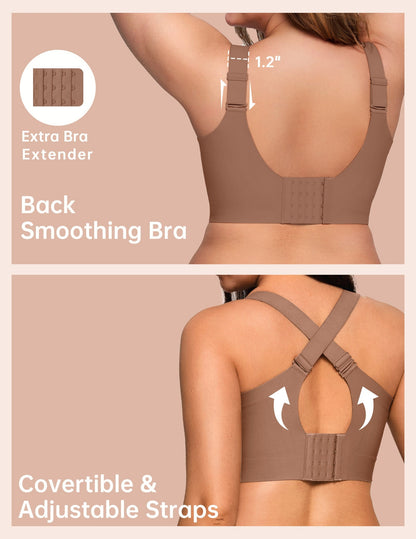 Comfortable Wireless Full Coverage Jelly Smoothing Bra (2Pack)