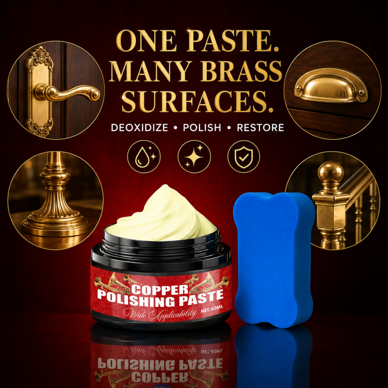 🎺🛡️Copper & Brass Polish Paste – Restore Tarnished Metals to a Brilliant Shine