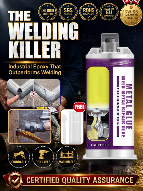 Heavy-Duty Metal Repair Adhesive – No-Weld Bonding, Steel-Like Strength & Heat Resistance