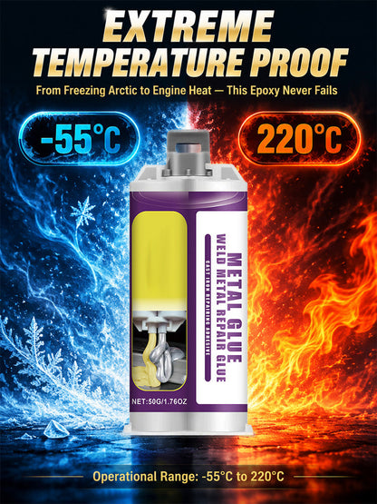 Heavy-Duty Metal Repair Adhesive – No-Weld Bonding, Steel-Like Strength & Heat Resistance