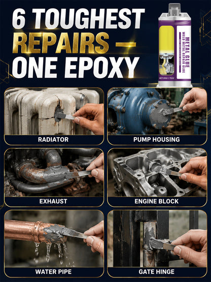 Heavy-Duty Metal Repair Adhesive – No-Weld Bonding, Steel-Like Strength & Heat Resistance