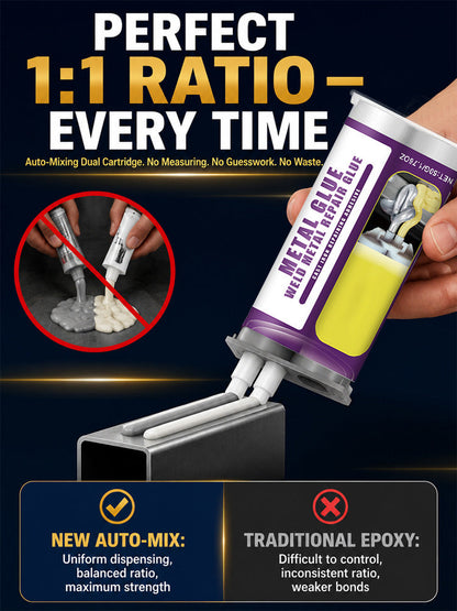 Heavy-Duty Metal Repair Adhesive – No-Weld Bonding, Steel-Like Strength & Heat Resistance